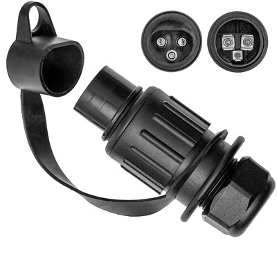 3 pol Stecker 12V System Anhänger Landmaschine KFZ DIN9680 Adapter 3pin Traktor