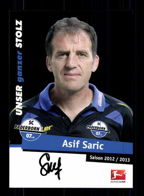 Asif Saric Autogrammkarte SC Paderborn 2012-13 Original Signiert+A 132675
