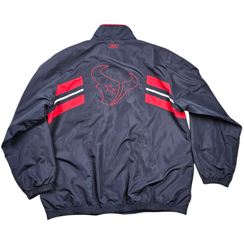 Vintage Reebok Houston Texans Windbreaker Jacket Mens XL Navy Blue NFL Football - Picture 9 of 11