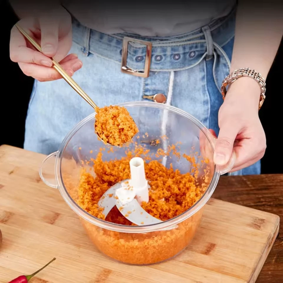 TRITATUTTO MANUALE MULTIFUNZIONALE A PRESSIONE 2L CHOPPER TAGLIA VERDURE - Immagine 3 di 4