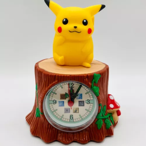 Pokémon Vintage Pikachu Figure Desktop Clock 1998 Nintendo JAPAN BANPRESTO Anime