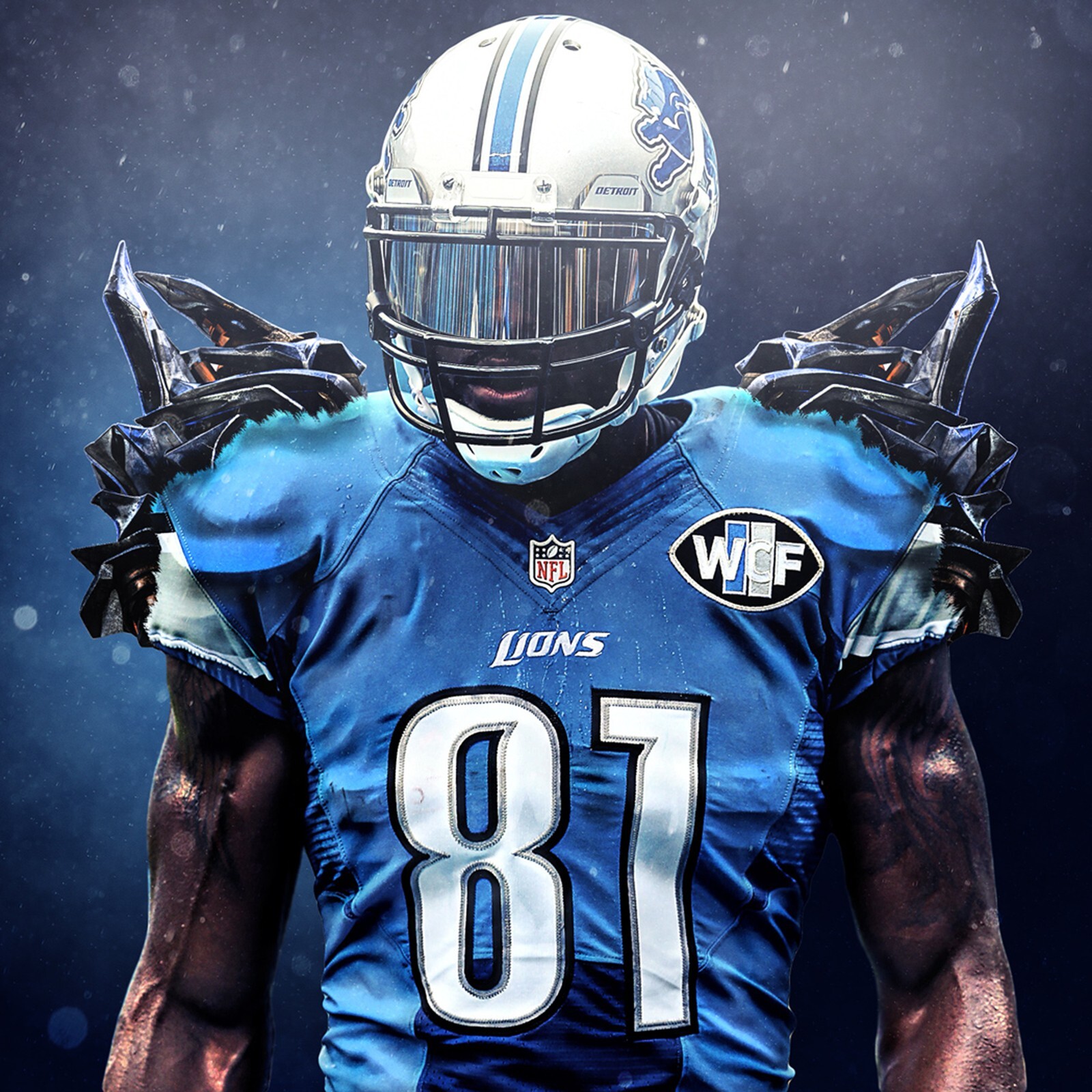 Detroit Lions Calvin Johnson Wall Art Poster Print in 16 20 24 Inch Sizes