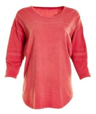 Red Vintage-Wash Oversize Three-Quarter Sleeve Tee Boxercraft 2XL Heavyweight