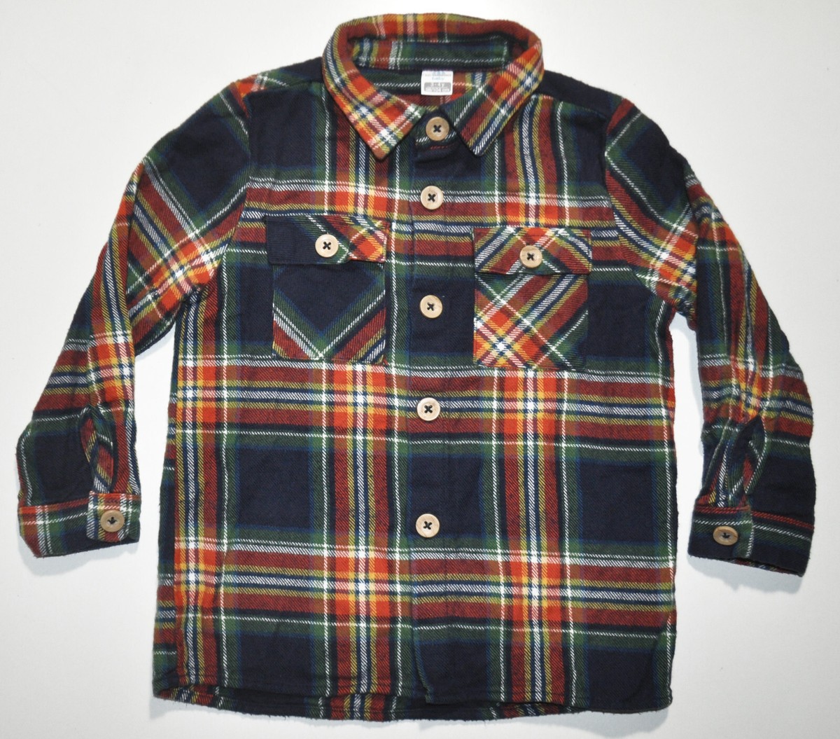 LC Waikiki Boy's Size 3-4Y Button Up Shirt Multicolor Plaid Long Sleeve  Pockets