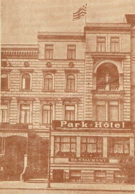 c1890 Advertising Card Park Hotel Bremen Germany