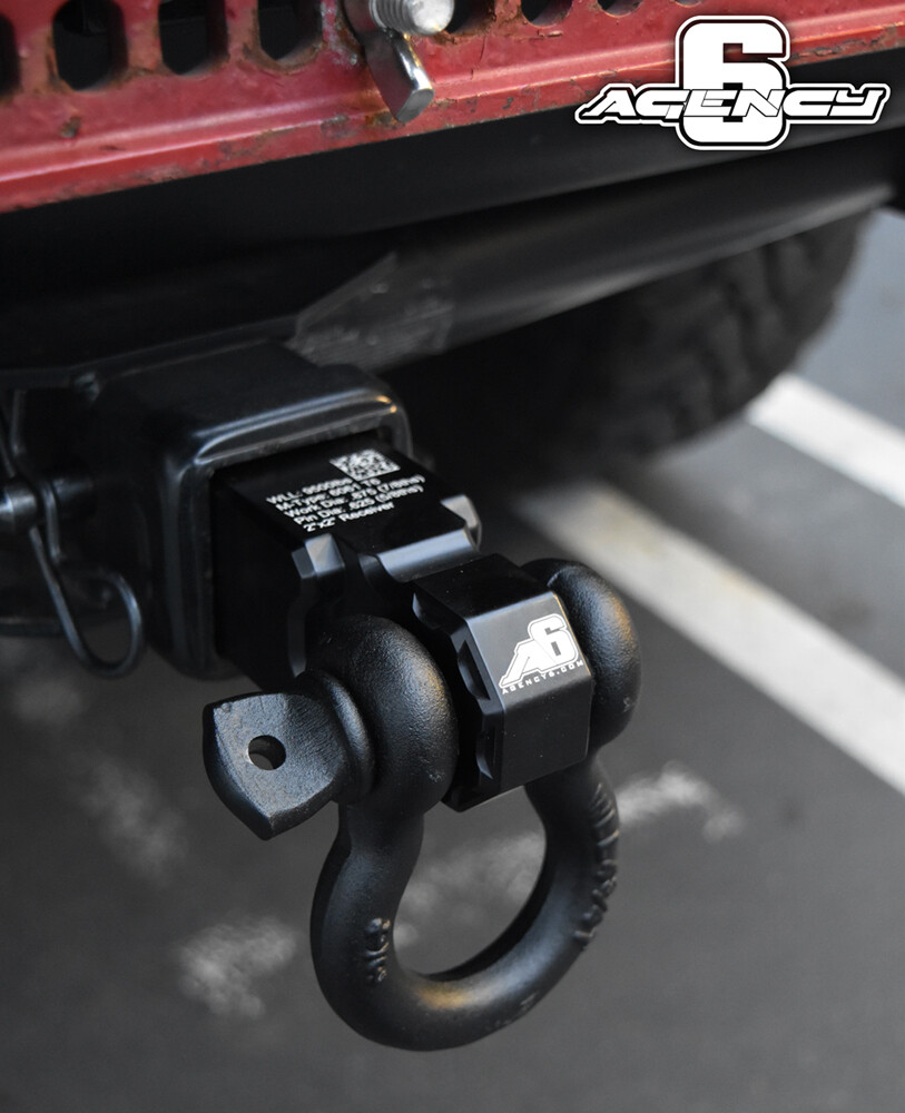 Agency 6 Recovery Shackle Block Assembly 2" Black - Hitch Receiver ...