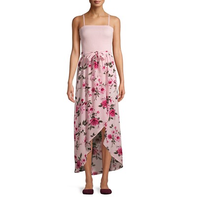 No Boundaries Dress Womens/Juniors Medium 7-9 Pink Floral Strapless NEW 