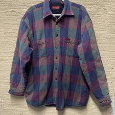 Wolverine Boots Gear Men s Large Flannel Shacket Button Down Workwear Lined