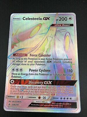 Celesteela GX 228/214 Rainbow Secret Rare Pokemon Card Near Mint