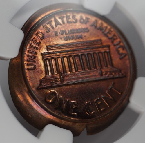 1970 1c Cupped Massive Broadstruck with Indent Cap Rare Mint Error NGC MS65RB - Picture 6 of 6