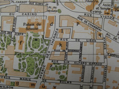 Vintage Map: Aix-les-Bains, France, by John Bartholomew, 1966 - Picture 4 of 4