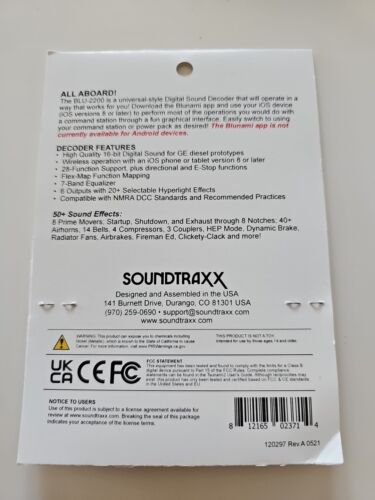 SoundTraxx 885606 | BLU-2200 Blunami GE Diesel Sound Decoder | Multi Scale - Picture 2 of 2