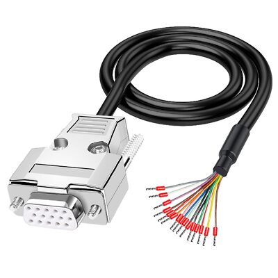 ANMBEST DB15 VGA Solderless Breakout Connector with 5Ft 24AWG Replacement Cab...