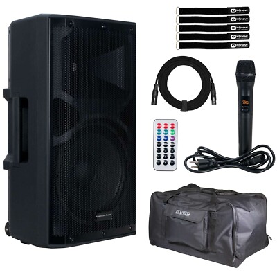 American Audio APX12 GO BT 12'' Portable Battery Powered Bluetooth PA Speaker ...