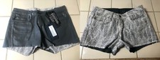 Bleulab 5 Pocket Cut Off Short Dotted Snake Black White Gunmetal Coated Grey 27