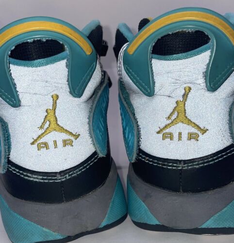 Jordan 6 Rings - 323419-089 Black And Teal - Youth Size 6.5Y - Picture 4 of 6