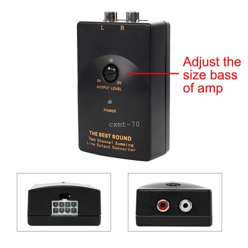 Car Audio Stereo Line-Output Converter Adjust High To Low RCA Adapter For Dodge - Picture 5 of 10