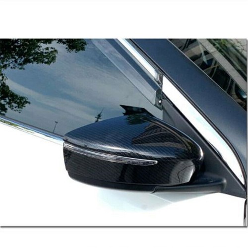 For Nissan Kicks 2018-24 Carbon Fiber Rear View Side Door Mirror Cover Trim 2pcs - Foto 1 di 10