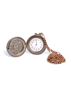 Rubies Steampunk Taschenuhr Metall Fancy Dress Accessoire Kupfer Uhr Gold BA778