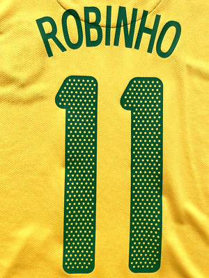 2010/11 Brazil Home Jersey #11 ROBINHO Large Camiseta Nike 2010/11 Brazil Home Jersey #11 ROBINHO Large Camiseta Nike