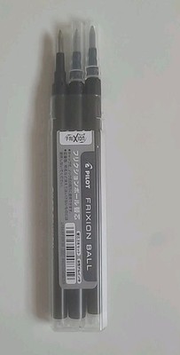 1-3 piece PILOT FRIXION ERASABLE BALL POINT GEL PEN REFILL Black 0.7mm (Fine)
