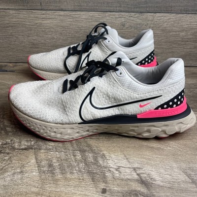 Nike React Infinity Run FK 3 DH5392-101 Mens 15 Shoes White Hyper Pink Sneakers