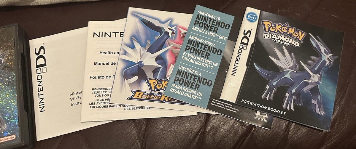 Authentic Pokemon Diamond Version Nintendo DS 3DS XL Tested CIB