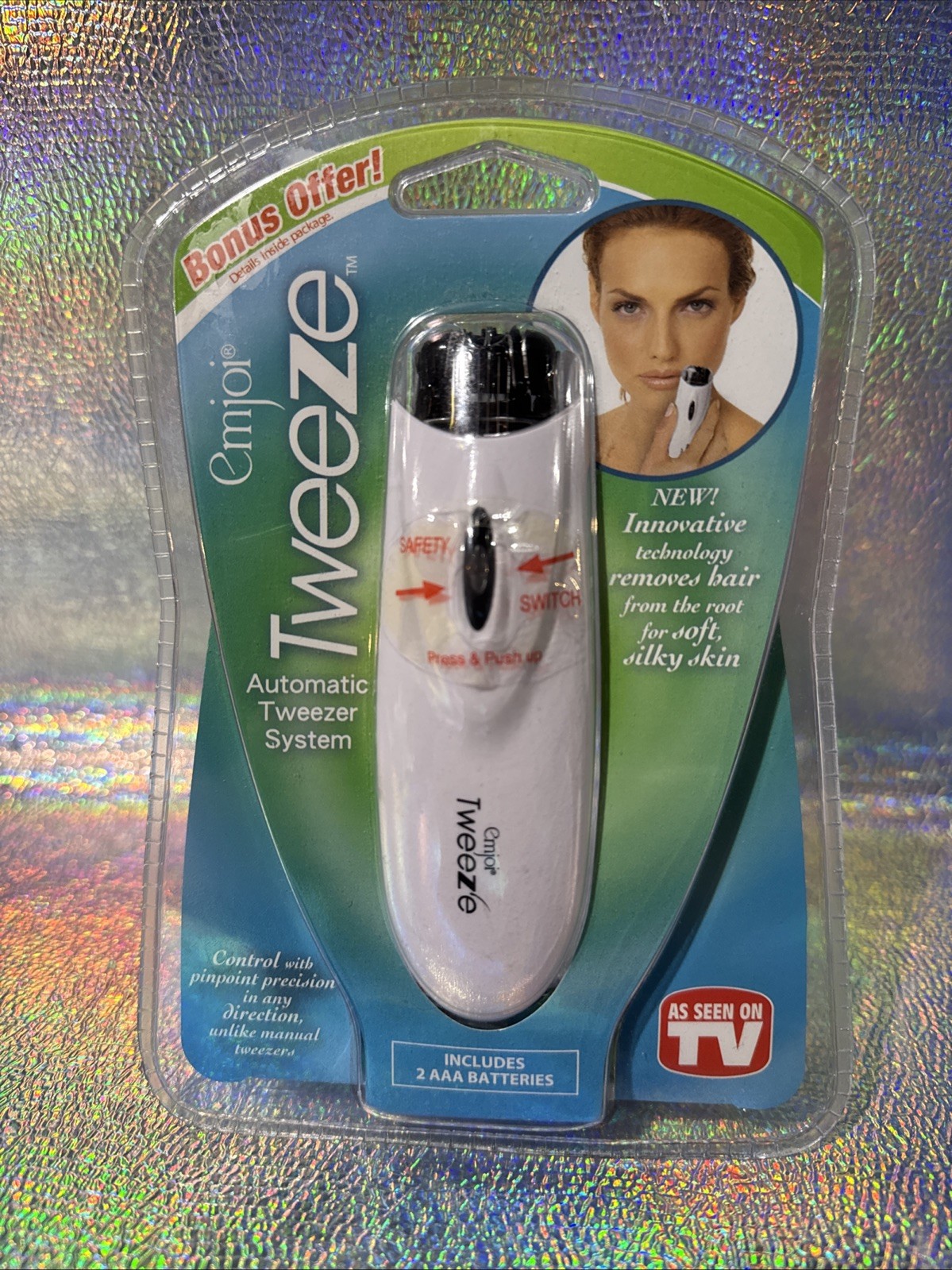 Emjoi Tweeze Facial Hair Remover Automatic Tweezer System Epilator AP-9T SEALED