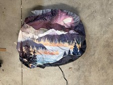 RV Spare Tire Cover Mountain Lake Moon Scene Nature Fits 27”