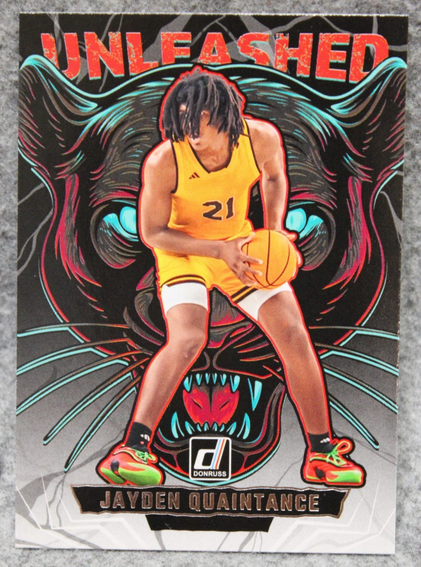 2025-26 Donruss Basketball Jayden Quaintance Unleashed Insert #5 Spurs