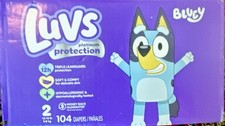 Luvs Platinum Protection Bluey Diapers Size 2, 104 Count, 14-18 lb