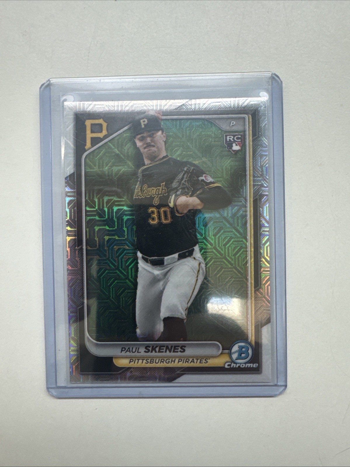 2024 BOWMAN CHROME PAUL SKENES ROOKIE MOJO REFRACTOR #31 PIRATES USA CY YOUNG