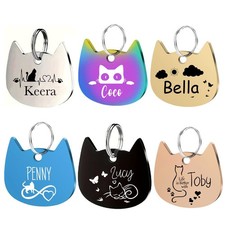 Custom Engraved Pet ID Tag Polished Stainless Steel Mirror Finish Dog Cat