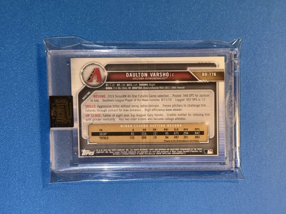 2022 Topps Archives Signature Series Daulton Varsho Auto #d /99 SP Blue Jays - Image 2 of 2