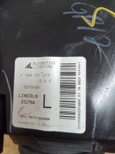 Driver Headlight Halogen Without Adaptive Headlamps Fits 07-10 MKX 1880 - Image 4 of 4