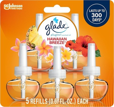 Glade Plugins Refills Air Freshener, Scented and Essential Oils for Home and Bat