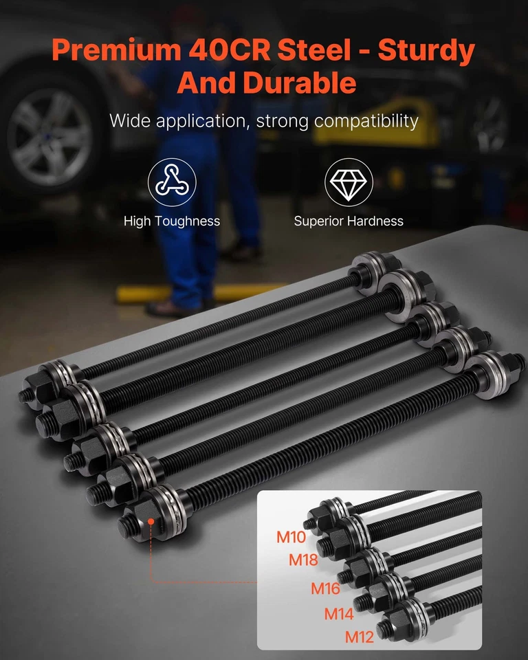 VEVOR Coffret Extracteur de Roulements Silentblocs 27PCs Insertion et Retrait - Photo 3/4