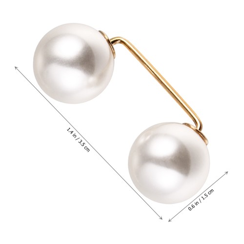 6 Pcs Faux Pearl Brooch Fashion Safety Pins for Shawl Collar Skirt - Picture 8 of 12