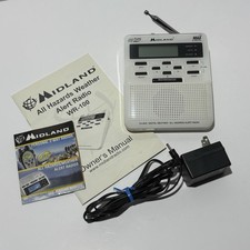 Midland NOAA Public All Hazards Alert Radio Model WR-100 White w/AC Power Cord