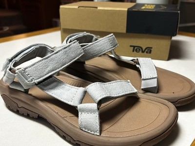 Teva Womens Hemp Strappy Sandals Hook & Loop Adjustable Ankle Strap US 6