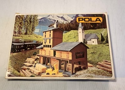 Pola 241 N Scale Forest Sawmill with Large Timber Stores Building Kit Open Box