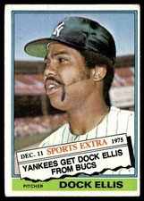 2015 Topps Originals Buybacks 1976 Dock Ellis New York Yankees #528T