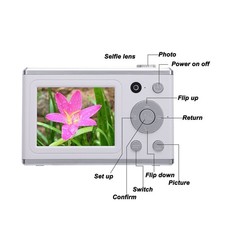 Digital Camera Front Rear 48MP 2.4in IPS Screen Video Camera with Fill Light