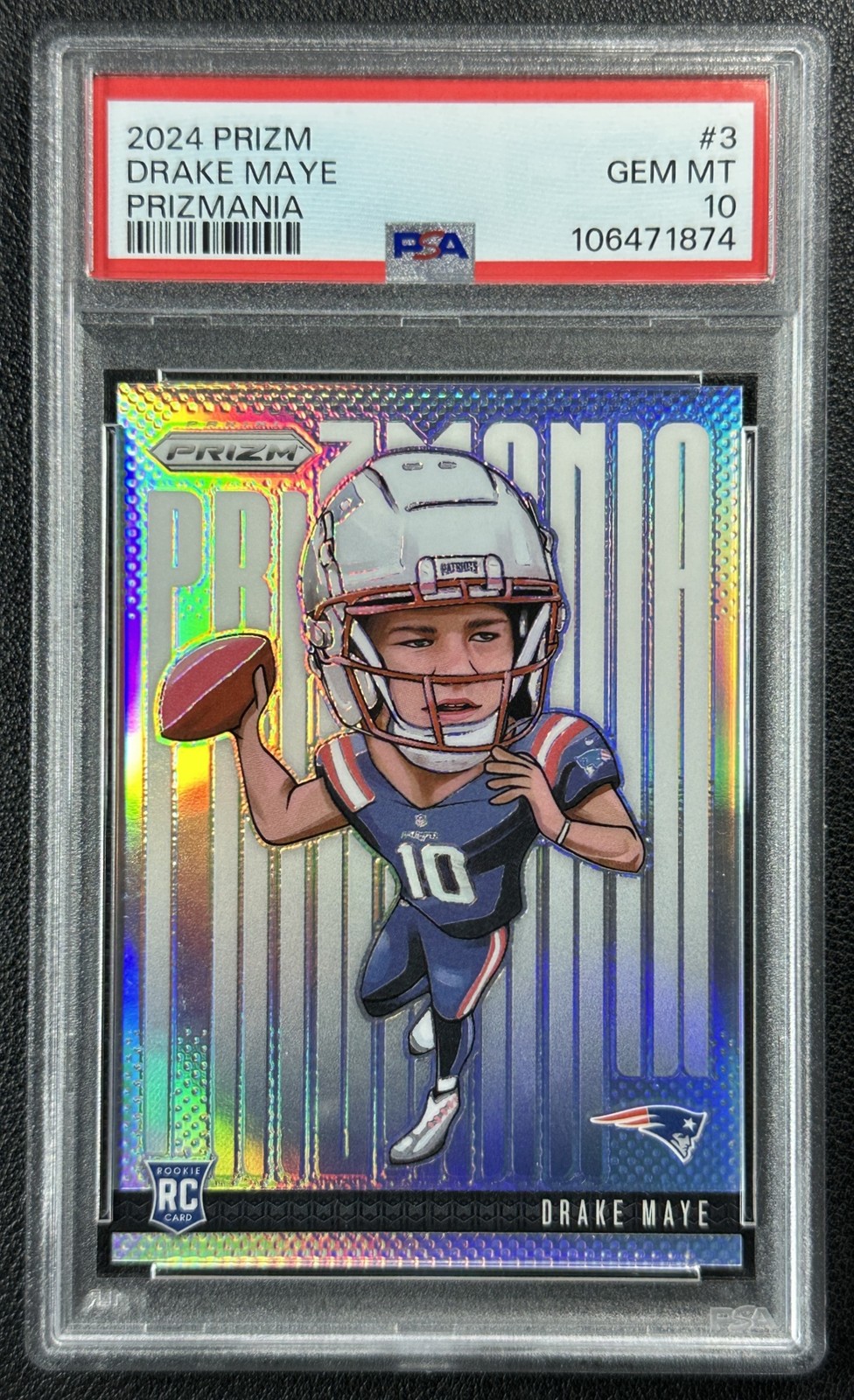 Drake Maye Panini Prizm Prizmania #3 Base