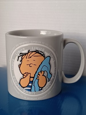 Rare Peanuts Linus with Blanket   16 oz Cup or Soup Mug