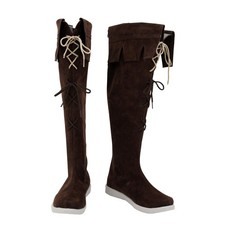 Final Fantasy XIV Shoes Wayfarer's Cosplay Men Brown Boots