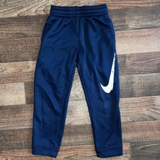 Nike Kids Dark Blue Joggers with White Swoosh