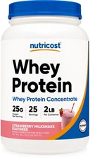 Nutricost Whey Protein Concentrate (Strawberry Milkshake) 2LBS