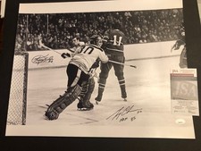 JSA GERRY CHEEVERS & KEN HODGE AUTOGRAPHED 16X20 PHOTO SIGNED AUTO MASK 717