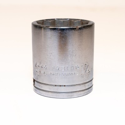 Proto Professional No. 5446 1/2'' Drive 12-Point 1-7/16'' Shallow Socket USA